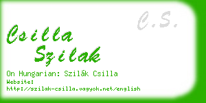 csilla szilak business card