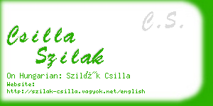 csilla szilak business card